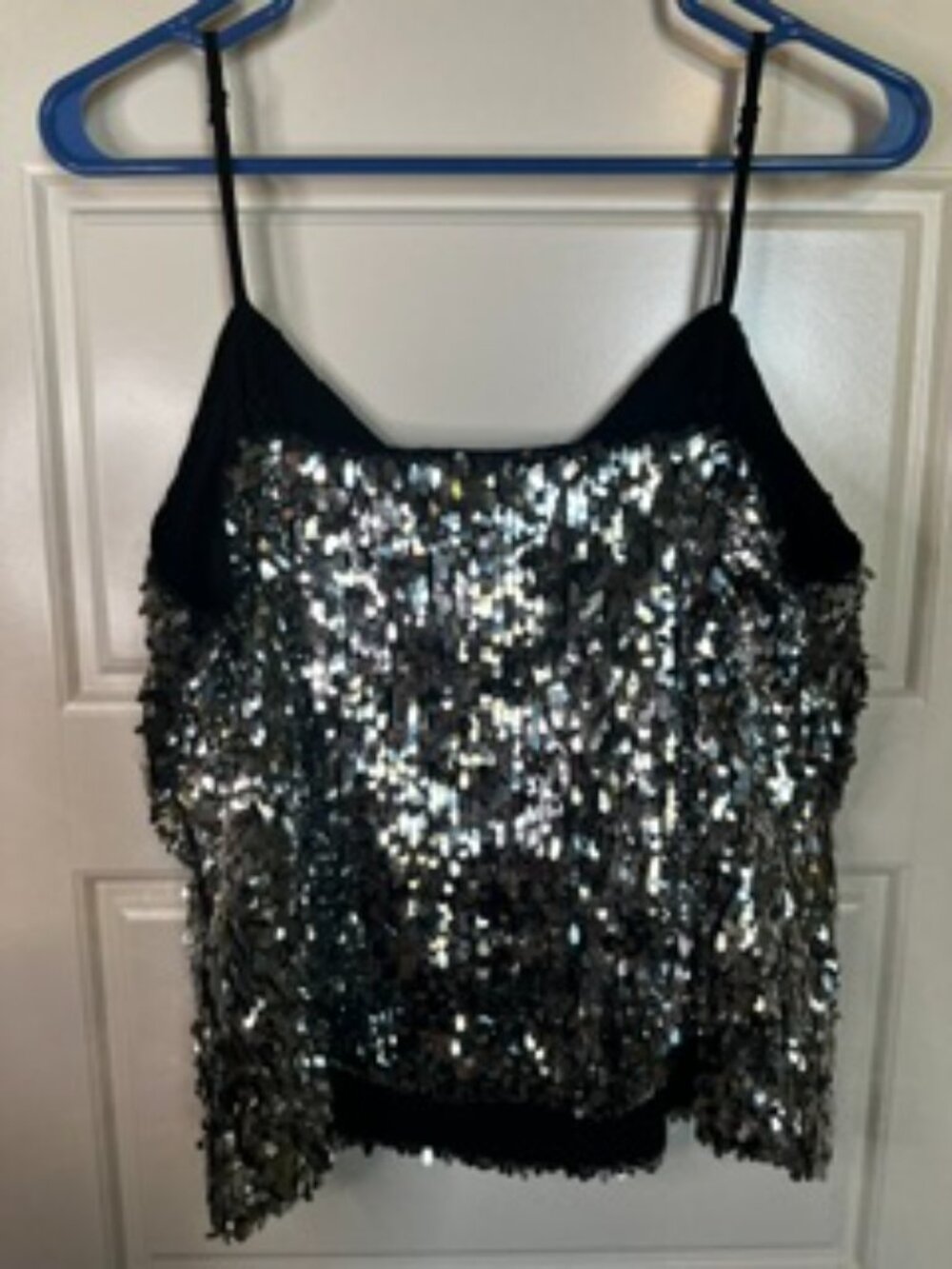 Vince Camuto Fun Sparkly Sequins Tank Top - Picture 2 of 4
